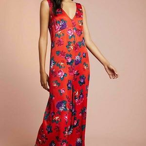 ANTHROPOLOGIE Floreat Rose Sleep Jumpsuit M